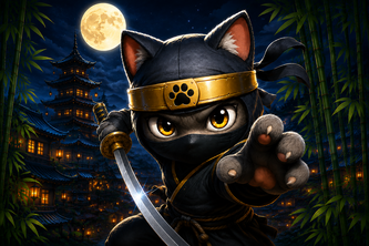 Cat Ninja Crowd