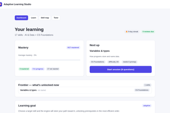 Adaptive Learning Studio