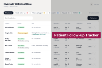 Patient Follow-up Tracker