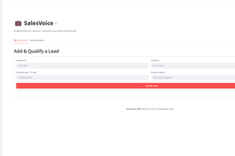 SalesVoice - AI Lead Qualifier