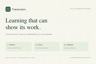 TraceLearn: Learning That Can Show Its Work