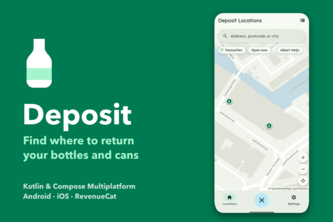 Deposit: bottle return finder.