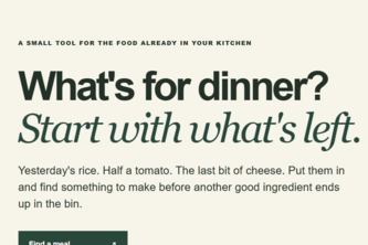 cooking recipes from leftovers/  Acodemic?