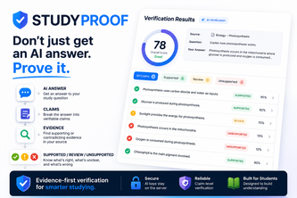StudyProof — AI Study Answer Verification