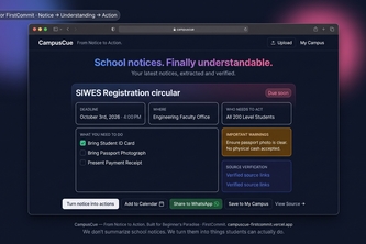 CampusCue - From Notice to Action