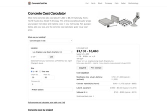 Concrete Cost Calculator