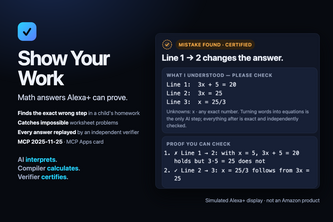 Show Your Work: math answers Alexa+ can prove