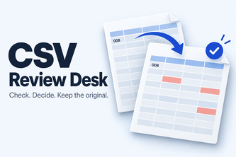 CSV Review Desk