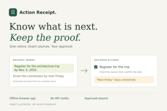 Action Receipt
