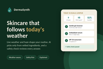 DermaSynth: Safe, Weather-Aware Skincare with AI