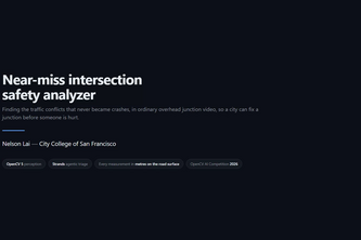 Near-miss intersection safety analyzer