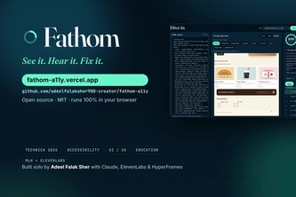 Fathom: See, Hear & Fix Web Accessibility Barriers