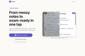 Clearly: Messy Notes to Exam-Ready in One Tap
