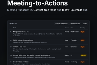 Meeting to Actions