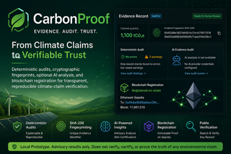 CarbonProof — Verifiable Climate Evidence