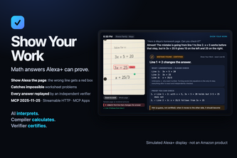 Show Your Work: math answers Alexa+ can prove