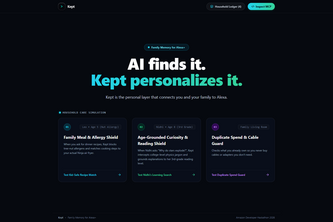 Kept — Family Memory for Alexa+