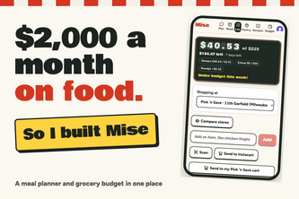 Mise: a grocery budget for people who love to cook