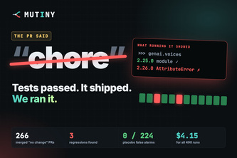 MUTINY: Don't trust the PR title. Run the code.