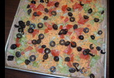 Tasty Taco Dip with Tortilla Chips
