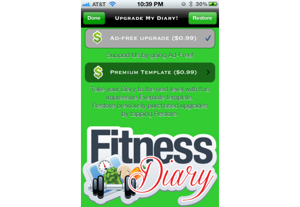 My Fitness Diary | The Evernote Devcup