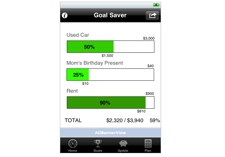 Goal Saver MyMoneyAppUp