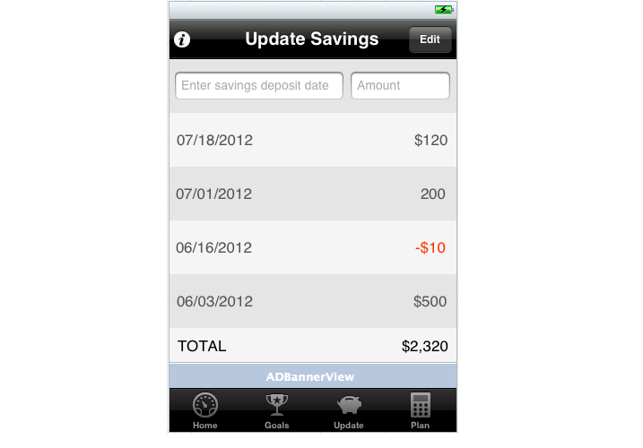 Goal Saver MyMoneyAppUp