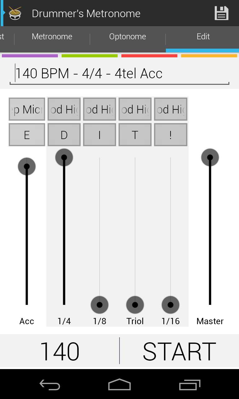 Drummer's Metronome The Tactrick Android Developer Cup