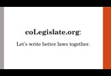 coLegislate.org: Let's write better laws together. 
