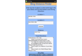 Bing Distance Finder
