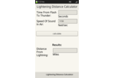 Lightening Distance Calculator