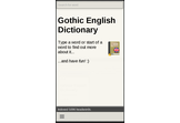 Gothic English Dictionary