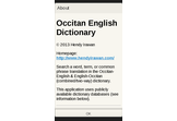 Occitan English Dictionary