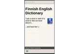 Finnish English Dictionary