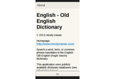 English - Old English Dictionary